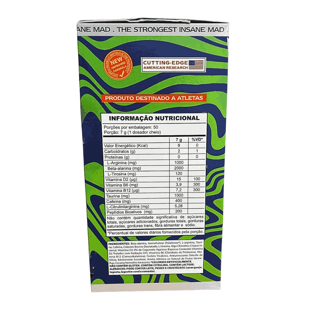 Pré-Treino Insane Mad, 350g Fruit Punch - Demons Lab