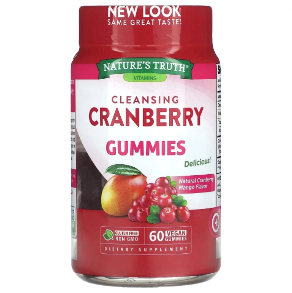 Cranberry 500mg, 60 gomas Sabor cranberry e manga, Nature's Truth