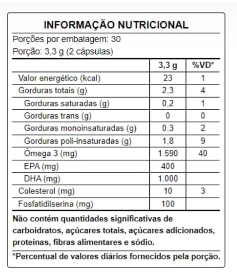 Ômega 3 Fosfatix, 60 Cápsulas, PuraVida