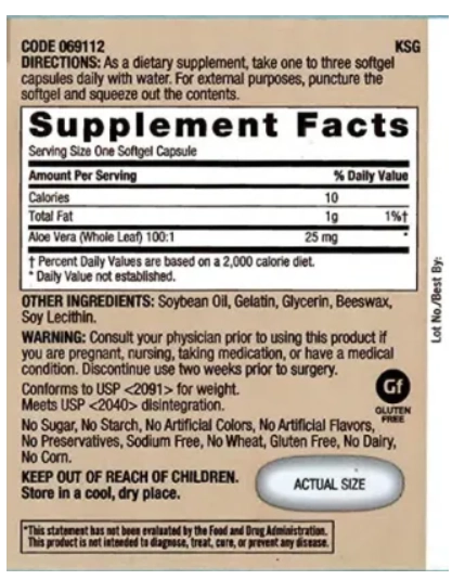 Aloe Vera Gel, Natural Brand, 90 Cápsulas, GNC