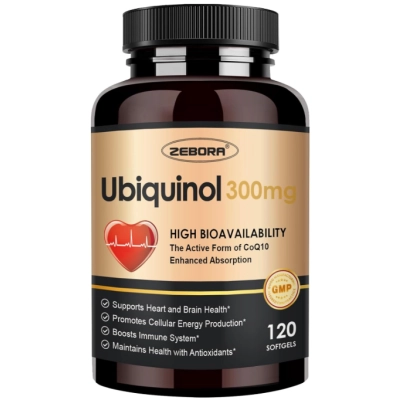 Ubiquinol CoQ10, Poderoso Antioxidante 4 em 1, mg opçoes, 120 Softgels, Zebora