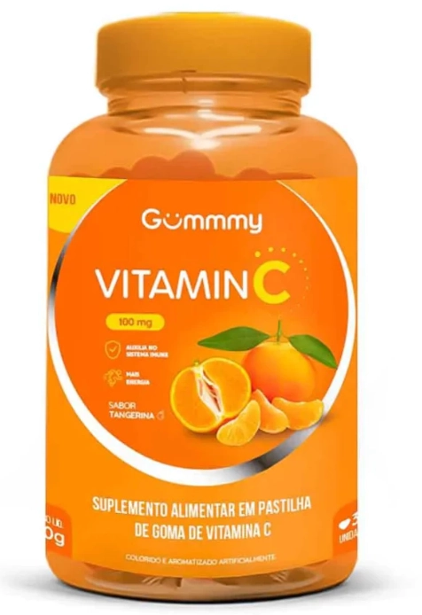 Vitamin C 100mg, 30 Gomas Sabor Tangerina, Gummy Original