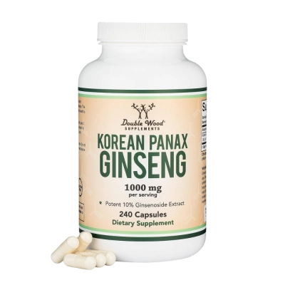 Extrato de Ginseng Vermelho Coreano, 1000Mg, 120 Cápsulas, Double Wood