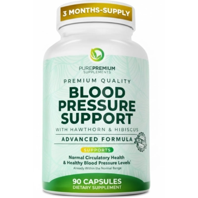 Blood Pressure Support, Suporte da Pressão Arterial, 90 Cápsulas, PurePremium Supplements