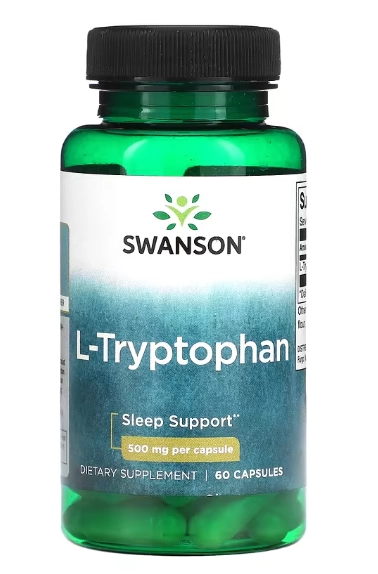 L-Triptofano, 500mg, 60 Cápsulas, Swanson