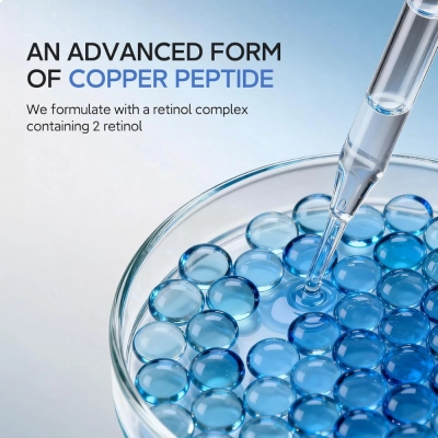 Sérum Facial GHK-Cu, Peptídeos de Cobre, 38 Cápsulas, HKH