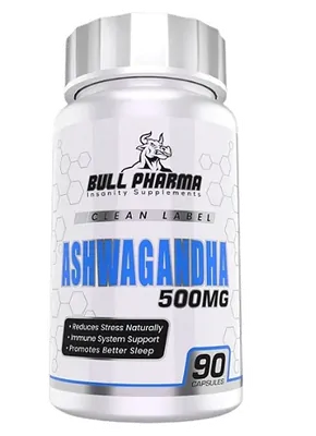 Ashwagandha 500mg, 90 Cápsulas, Bull Pharma
