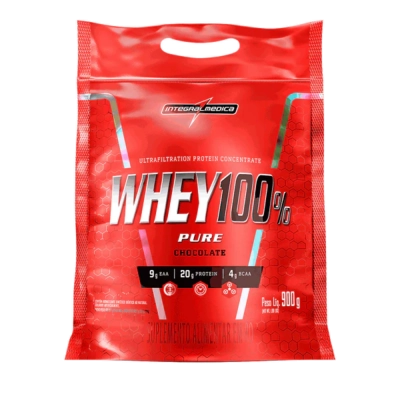 Whey 100% Pure,  Sabores, 900g, IntegralMedica