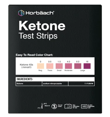 Tiras de teste de urina, teste de cetona, 150 tiras, Horbaach