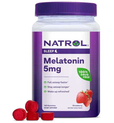 Melatonina 5mg, 140 Gomas Sabor Morango, Natrol