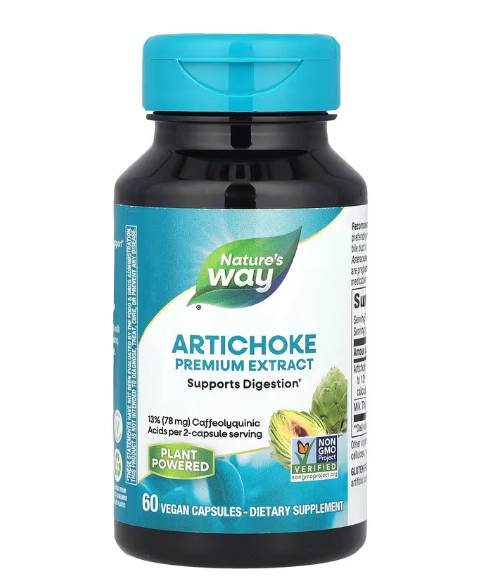 Artichoke, Alcachofra 300mg, 60 Cápsulas, Nature's Way