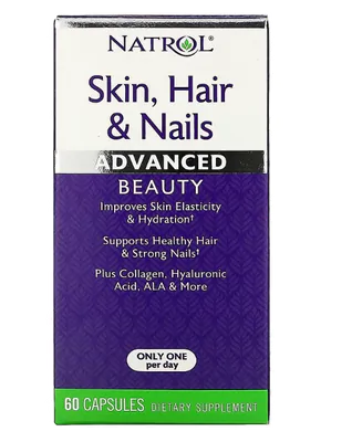 Skin, Hair & Nails, Beleza Avançada, 60 Cápsulas, Natrol