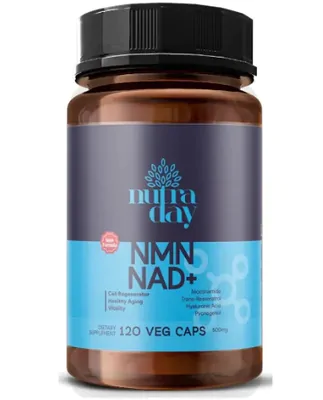 NMN Nad, Efeito Rejuvenescedor, 120 Cápsulas, NutraDay