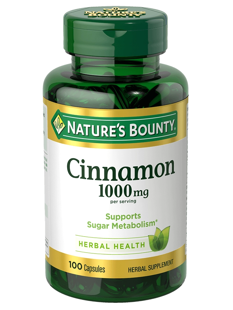 Cinnamon (canela), 1000mg,, 100 Cápsulas, Nature's Bounty