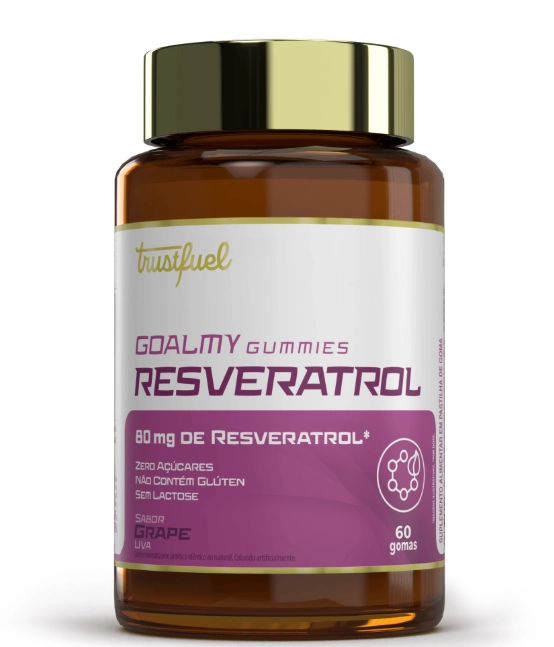 Resveratrol 80mg, 60 Gomas Sabor Uva, Trustfuel