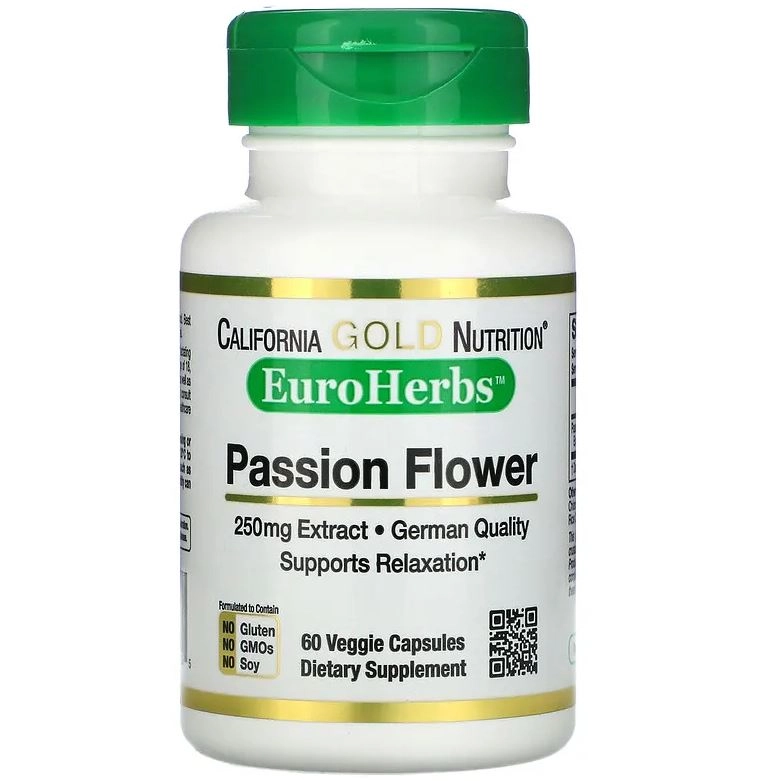 Flor da Paixão, Passion Flower, 250 mg, 60 Cápsulas, California Gold