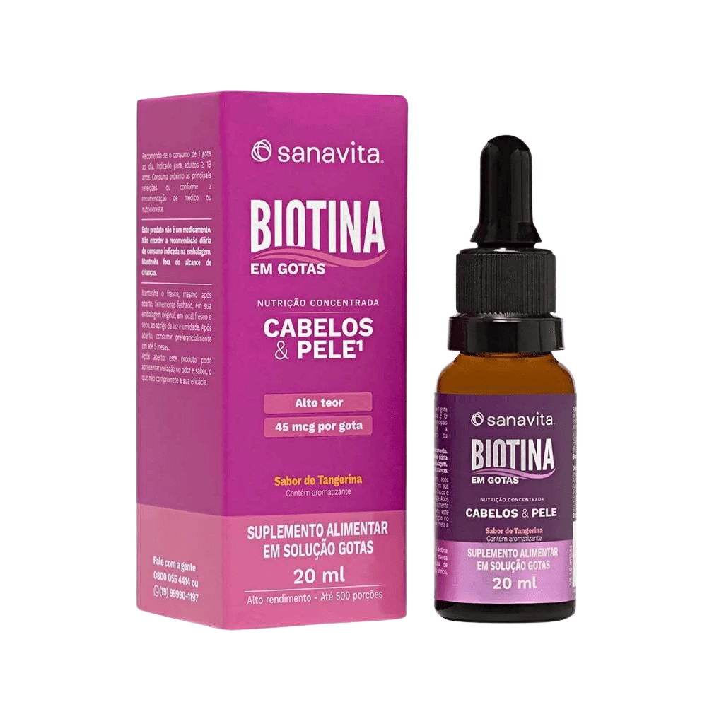 Biotina em Gotas, 20ml - Sanavita