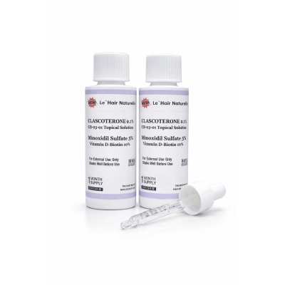 Clascoterone 0.1% + Minoxidil Sulfate 5%, 70ml, Le' Hair Naturelle