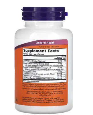 Brain Elevate, 120 Cápsulas, Now