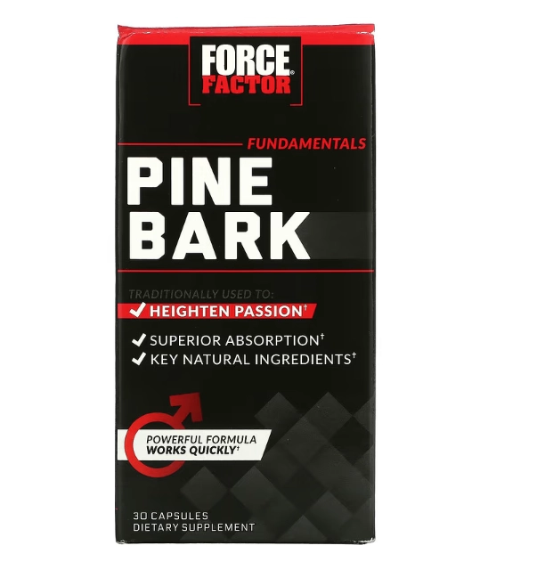 Casca de Pinheiro, Pine Bark, 600 mg, 30 Cápsulas, Force Factor