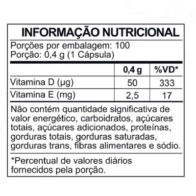Vitamina D3 2.000Ui , 100 Cápsulas, Iridium Labs 