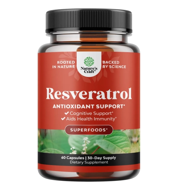 Resveratrol Natural, Activador Ampk, 60 Cápsulas, Natures Craft