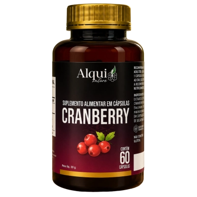 Cranberry, Saúde da Bexiga, Bem-Estar e Proteção Antioxidante, 60 Cápsulas, Alquimia