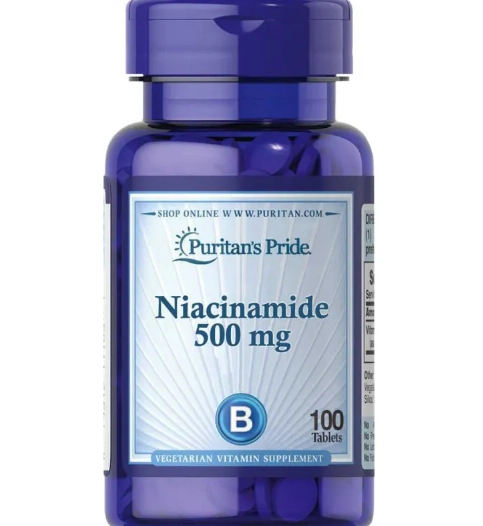 Niacinamida, 500mg, 100 Comprimidos, Puritan's Pride