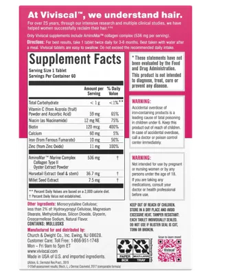 Hair growth, Crescimento capilar para mulheres, 60 Tablets, Viviscal