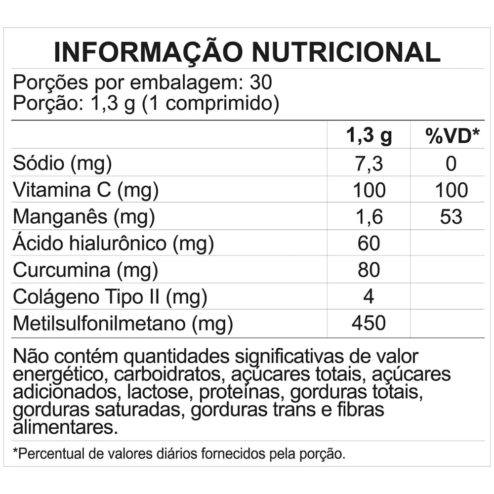 Colágeno Tipo II Advanced, 30 Comprimidos - Sanavita