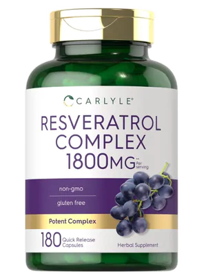 Resveratrol 1800mg, 180 cápsulas, Carlyle