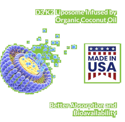Lipossomal, Vitamina D3 50000UI Com Vitamina K 1000mcg, 120 Mini Cápsulas, UpNourish