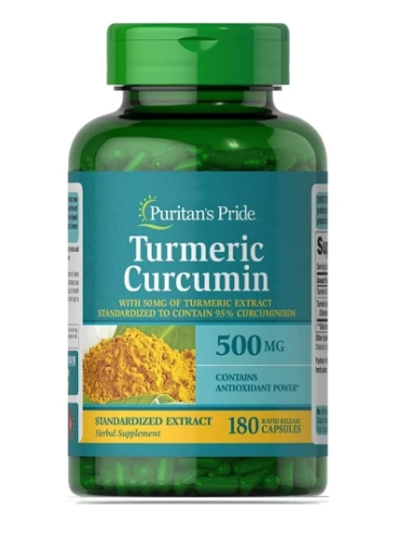 Turmeric Cúrcuma, 500mg, 180 cápsulas, Puritans Pride