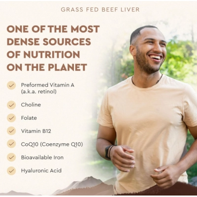 Grass Fed Beef Liver, Fígado de Boi Auxilia na produção de energia, desintoxicação e digestão, 180 Cápsulas, Ancestral Supplements
