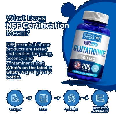 Glutationa 500mg, Pele Saudável, Antioxidante e Proteção Celular, 200 Cápsulas, We Like Vitamins