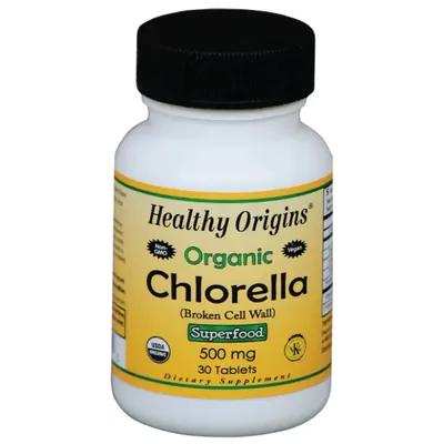 Chlorella Orgânica, 500mg, 30 comprimidos, Healthy Origins