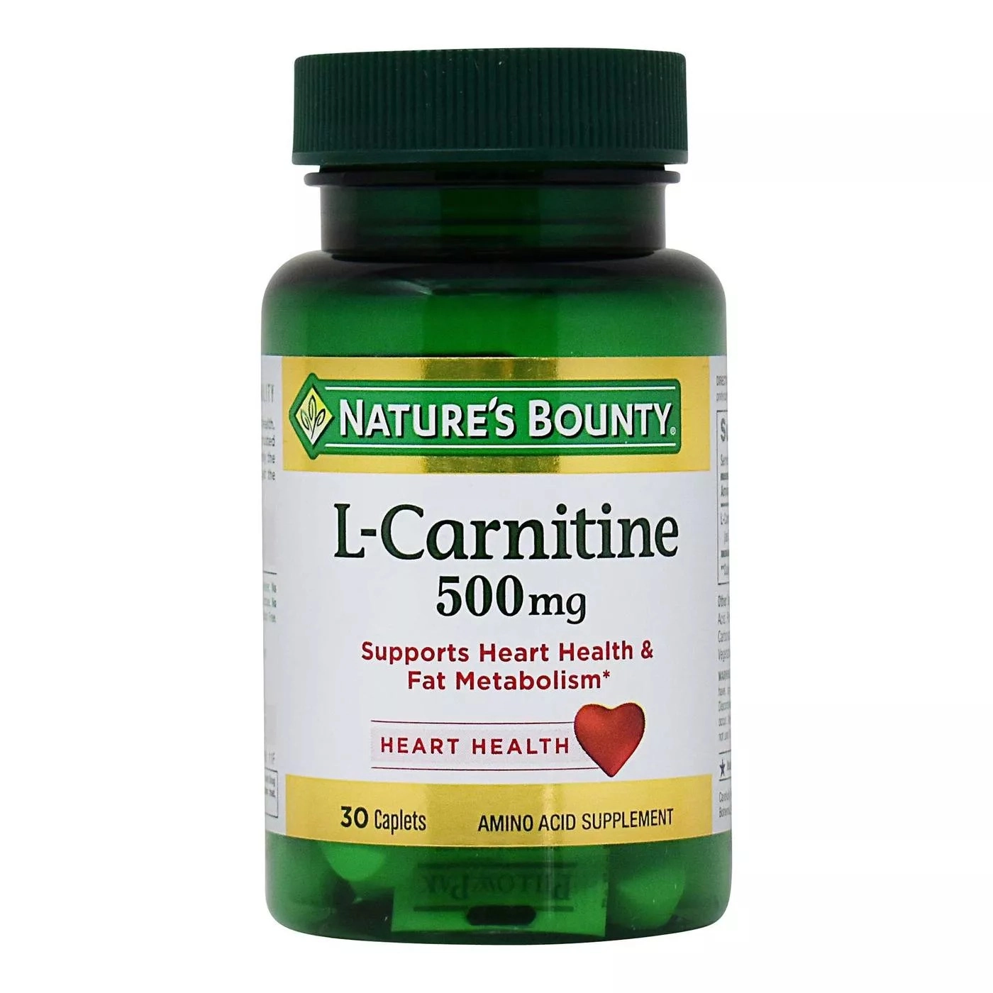 L-Carnitina, 500mg, 30 comprimidos, Nature's Bounty