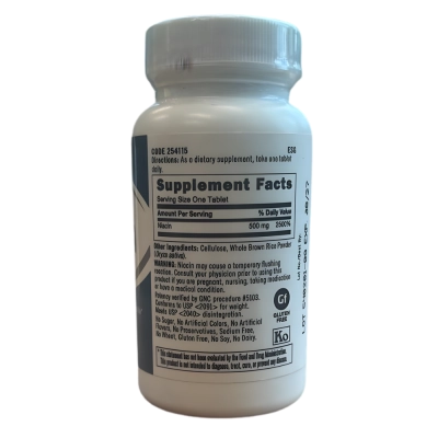 Niacina, 500mg, 100 Comprimidos - GNC