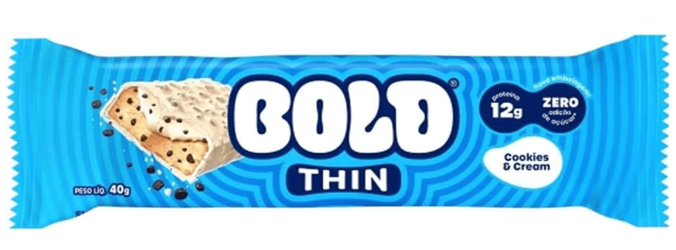 Barra de Proteína Thin, 12g de Proteína, Sabores, 3 Unidades, 40g Cada, BOLD Snacks