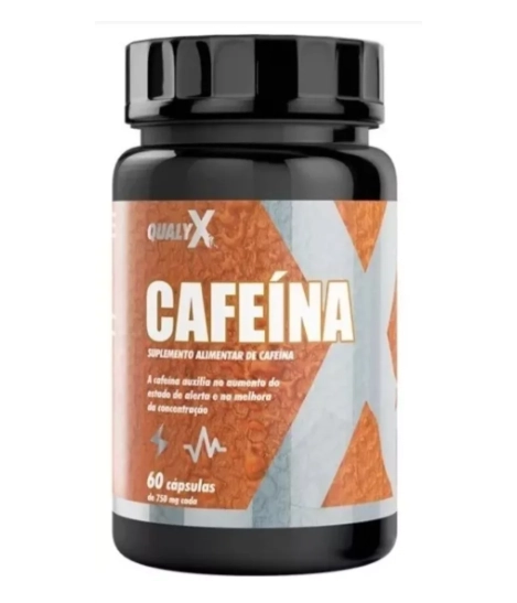 Cafeína, 500mg, 60 Cápsulas, QualyNutri