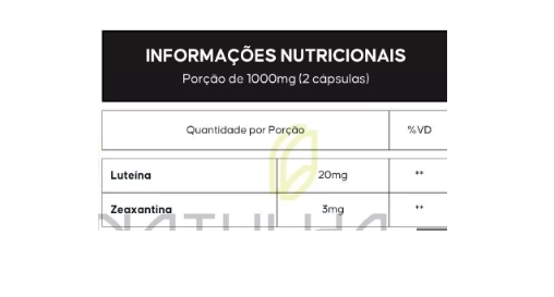 Luteina 20mg, Zeaxantina 3mg, 60 Cápsulas, Flora Nativa