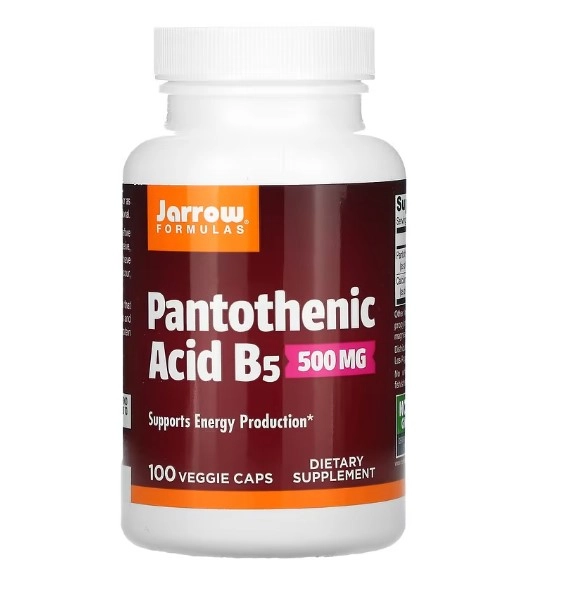 Pantothenic Acid, B5, 500 mg, 100 Cápsulas, Jarrow Formulas
