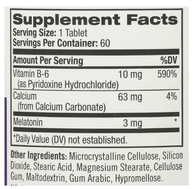 Melatonina 3mg, 60 Tablets, Natrol