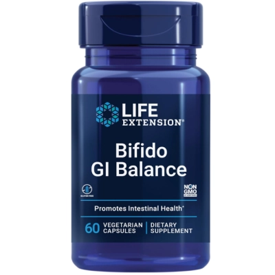 Bifido GI Balance, Probióticos, Bifidobacterium longum, 2 bilhões de UFC, 60 Cápsulas, Life Extension