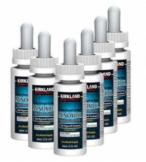 Minoxidil, Tratamento Capilar (Barba e Cabelo), Kit para 6 meses, Kirkland