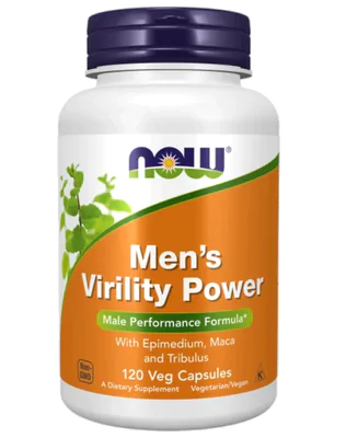 Men's Virility Power,  Fórmula de desempenho masculino, 120 Cápsulas, Now