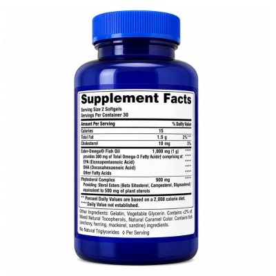 Ômega-3 Fish Oil Plus 1000mg, Suporte ao Colesterol e Saúde Cardiovascular, 60 Softgels, Puritan’s Pride