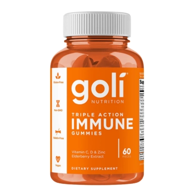 Immune Gummies Com Vitamina C, D e zinco, 60 Gomas - Golí Nutrition