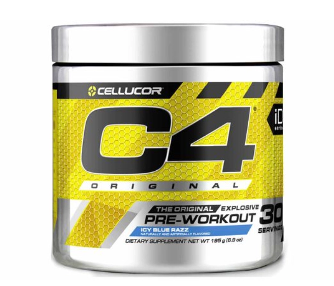 C4 Sport, Pré-treino, Sabor Icy Blue Razz, 195g, Cellucor
