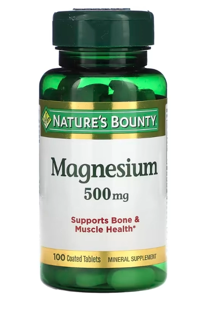 Magnésio, 500mg, 100 comprimidos, Nature's Bounty